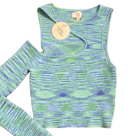 NWT * CAMILA COELHO Aideen Cutout Knit Top Revolve - $178. - Picture 7 of 12